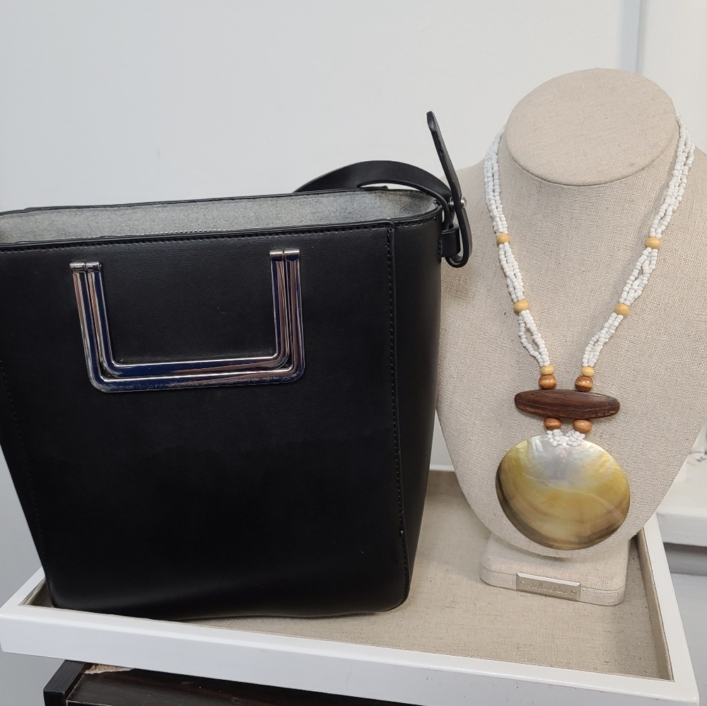 Zara Black Leather Purse